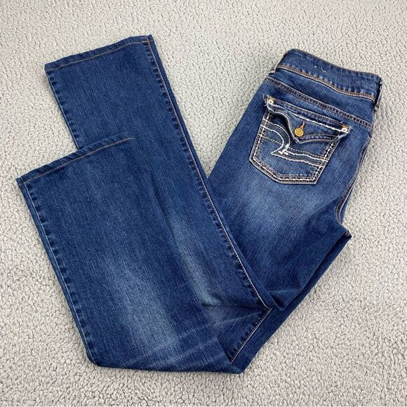 American Eagle Women's Kick Boot Back Flap Pockets Jeans  |  Size:  8 Regular - Picture 7 of 16